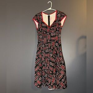 Pinup Couture Black and Red Bandana Heidi Dress